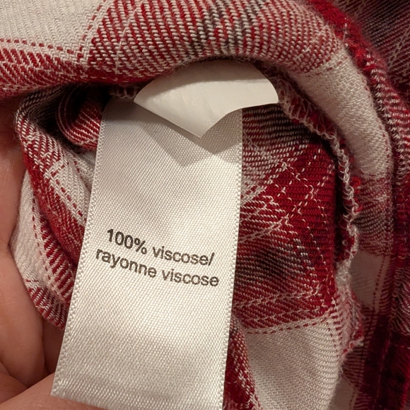 3 For $18 Maurices Red and White Plaid Shirt - Picture 7 of 7